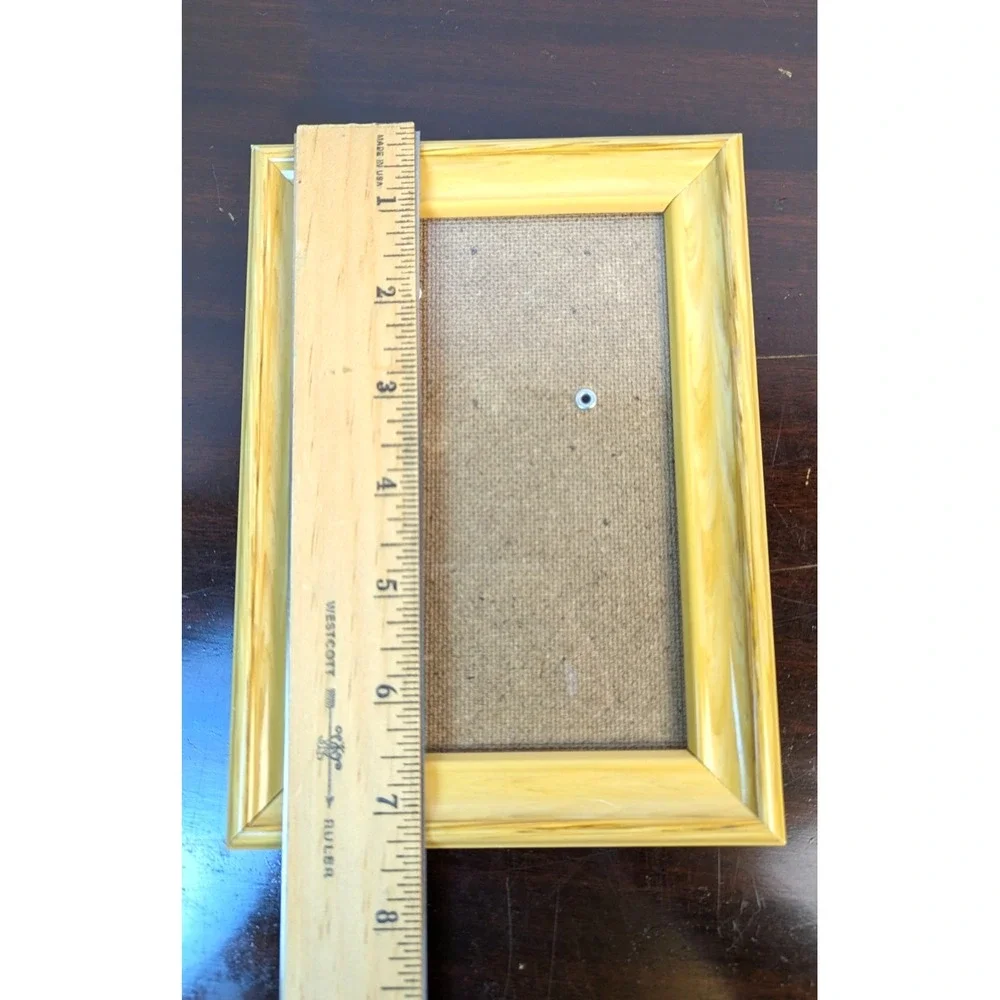 Vintage Faux Tortoise Shell Lucite Acrylic Picture Frame 5x7 Amber Brown Marbled